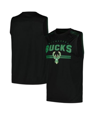 Мужская майка Fanatics Black Milwaukee Bucks Birdseye Muscle Tank Top