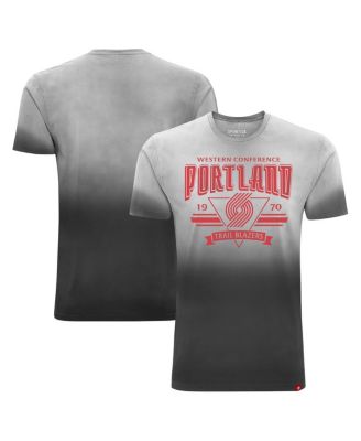 Мужская и женская футболка Sportiqe Portland Trail Blazers Bingham Sun-Fade Black