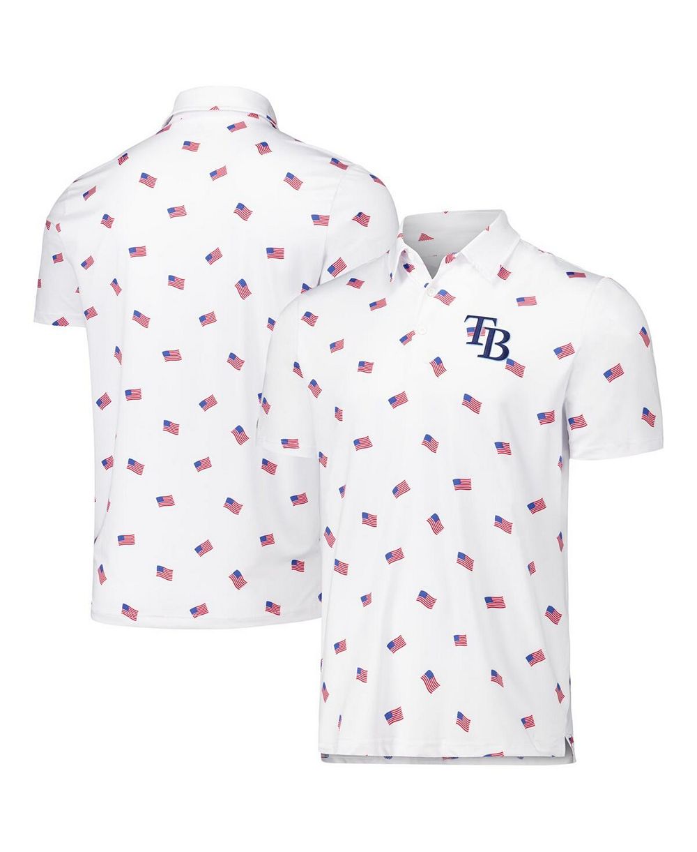 Мужское поло Antigua White Tampa Bay Rays Americana