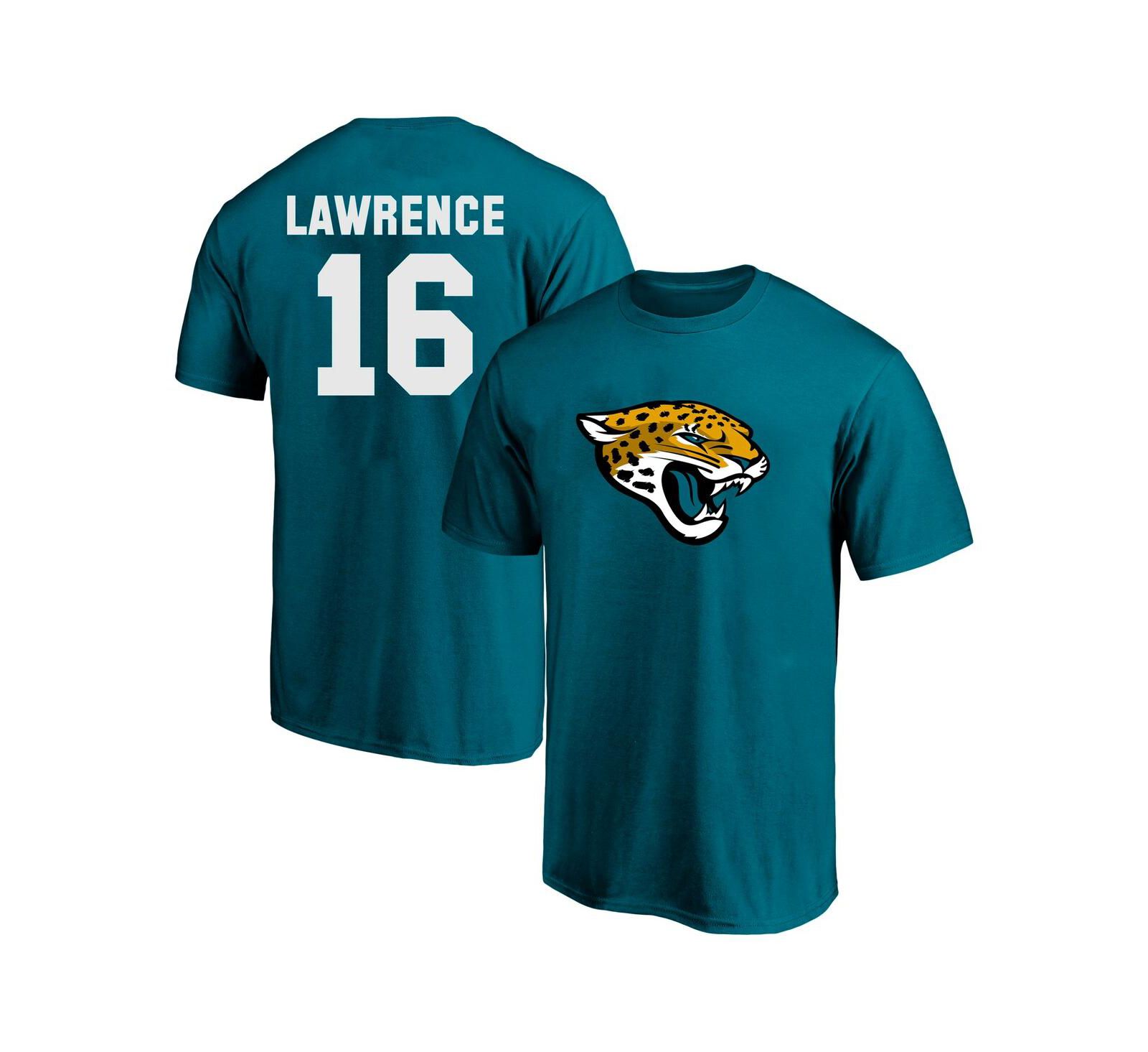 Мужская футболка Fanatics Trevor Lawrence Teal Jacksonville Jaguars Big & Tall Player Name & Number