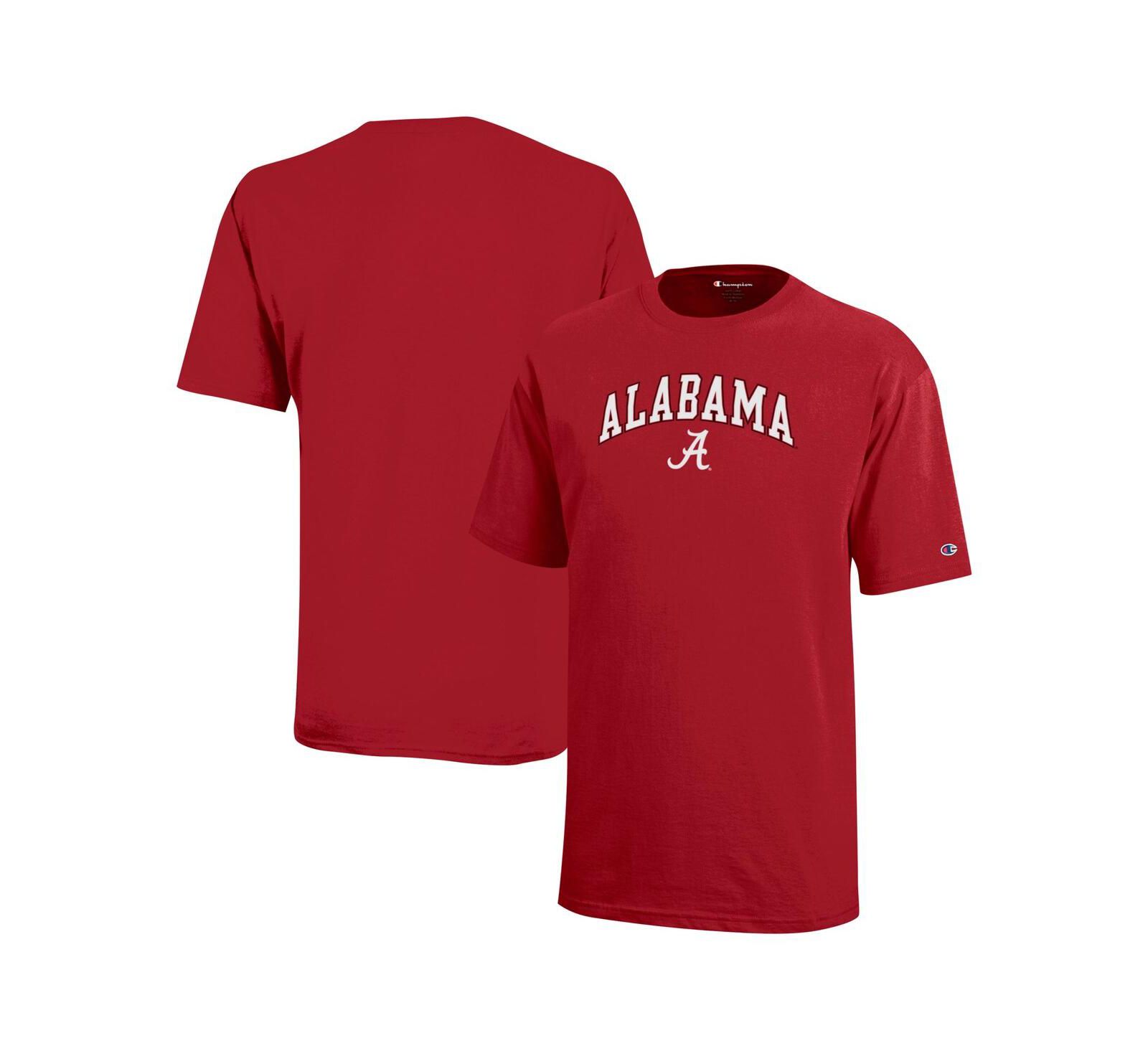 Футболка Champion Big Boys and Girls Crimson Alabama Crimson Tide Arch Over Logo T-Shirt