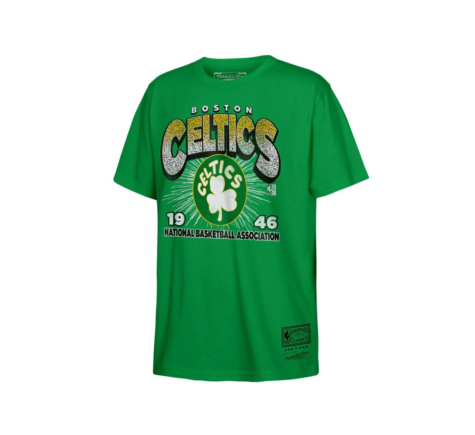 Mitchell & Ness Мужская футболка Boston Celtics Hardwood Classics Vintage Hoopster Kelly Green