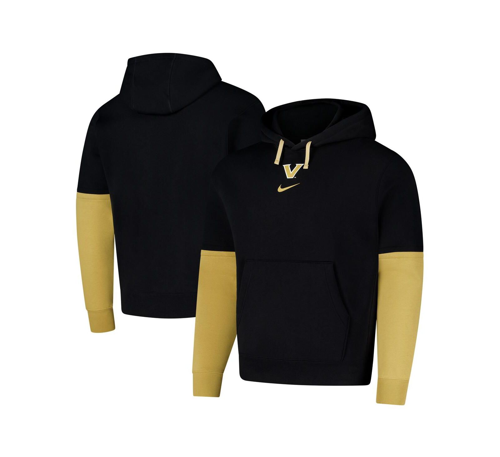 Мужское худи Nike Vanderbilt Commodores 2024 Sideline Club Fleece Pul pullover, черное