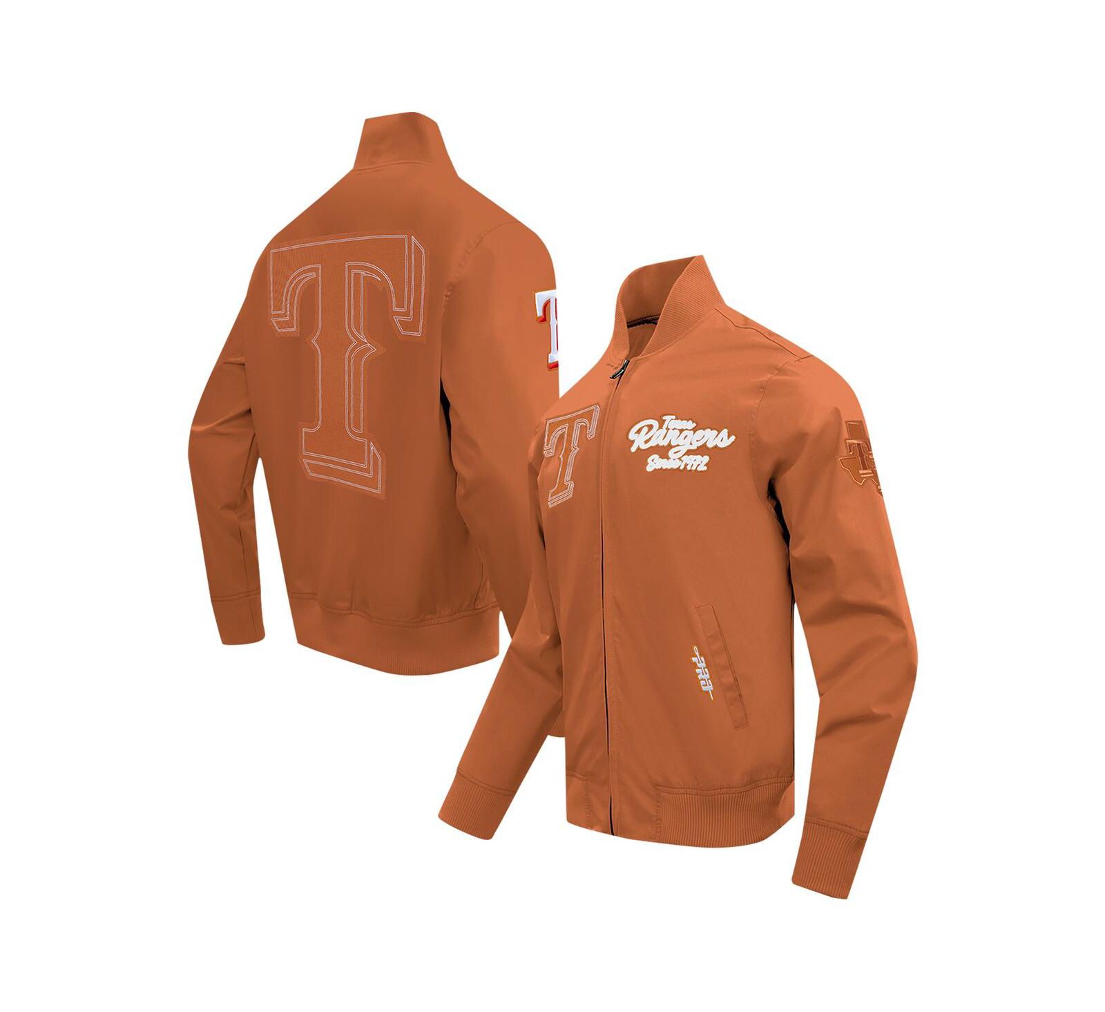 Мужская куртка Pro Standard Texas Rangers Brown Twill Full-Zip