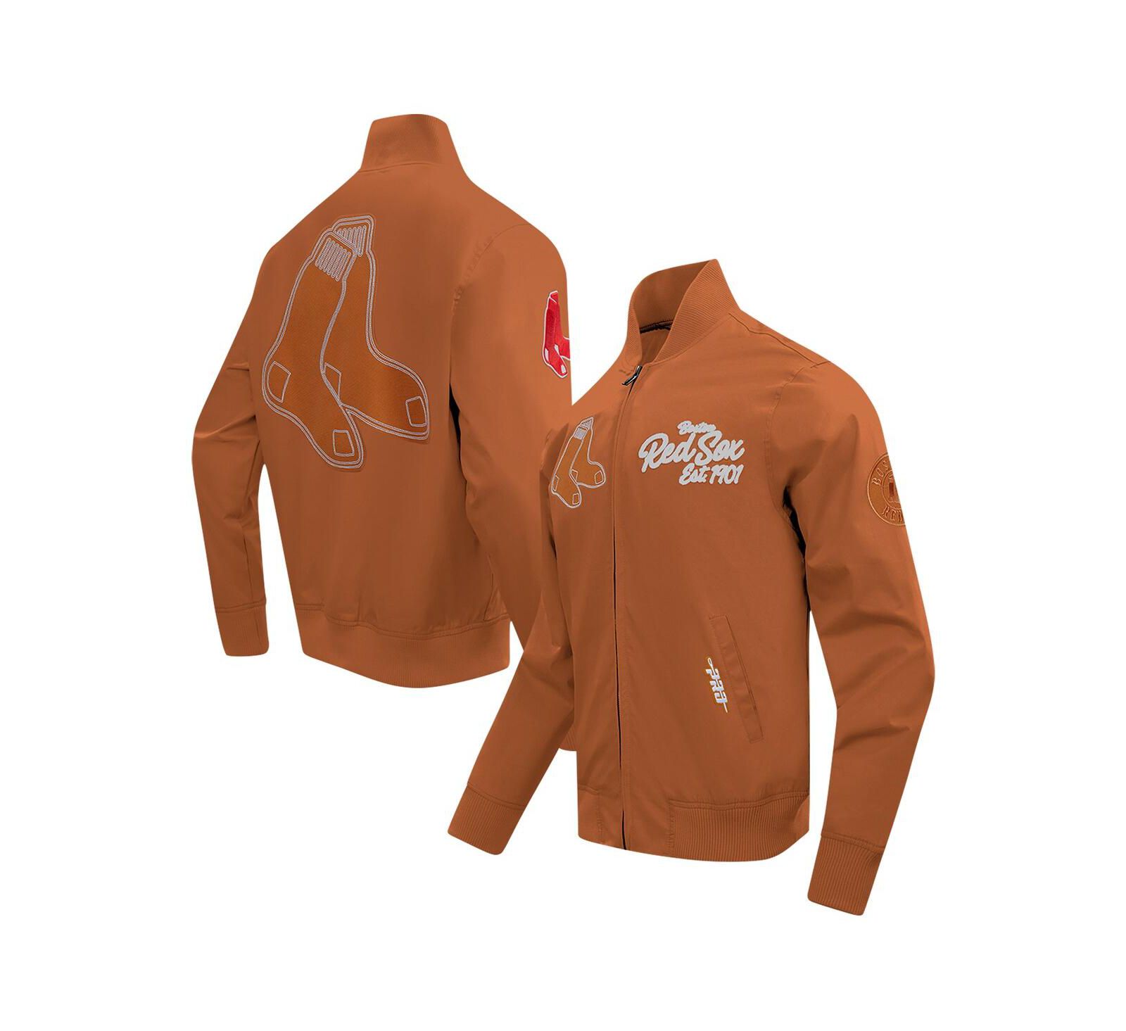 Мужская куртка Pro Standard Boston Red Sox Paint The City Twill Full-Zip, коричневая