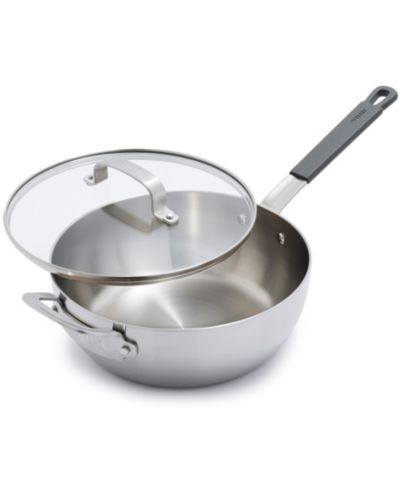 GreenPan X Bobby Flay Stainless Steel 3.57-Quart Chef’s Pan with Lid