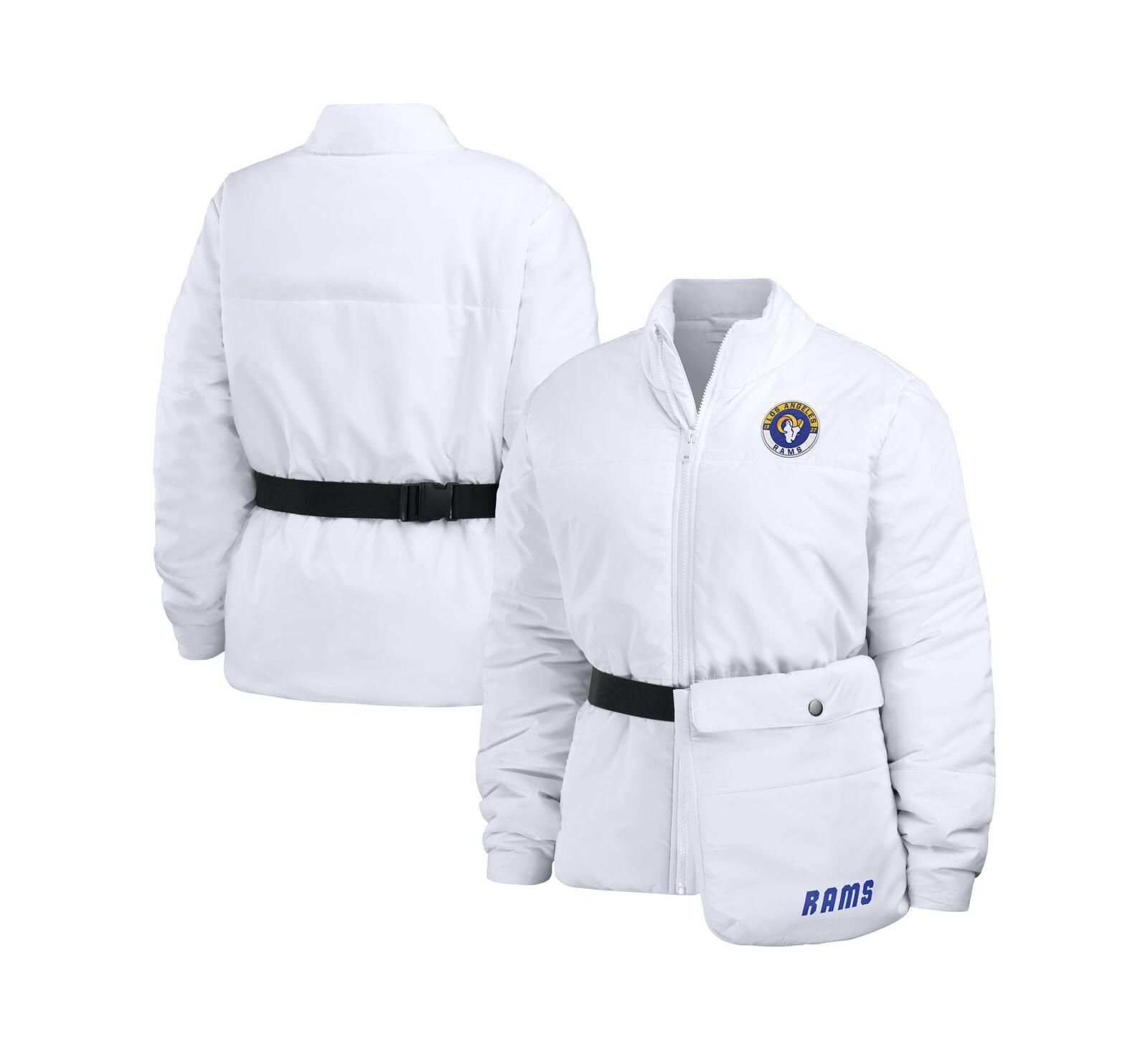 Женская пуховая куртка WEAR by Erin Andrews Los Angeles Rams Packaway Full-Zip Белая