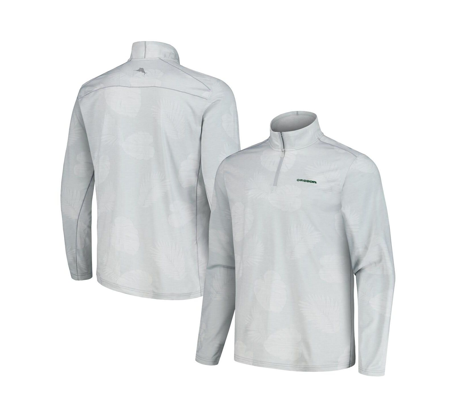 Tommy Bahama Men's Gray Oregon Ducks Delray Frond IslandZone Half-Zip Jacket