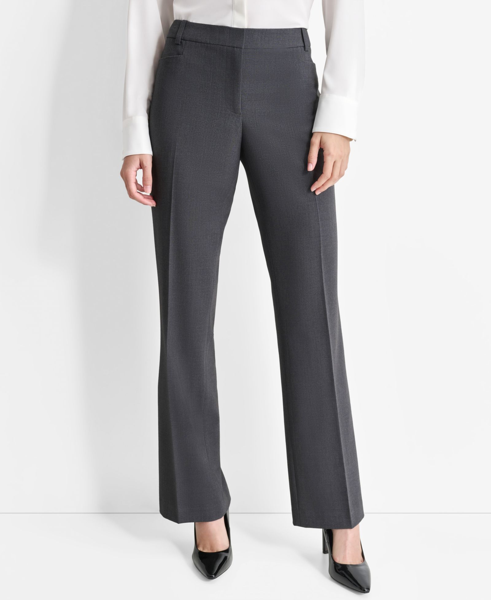 DKNY Women's Mid-Rise Straight Leg Pants