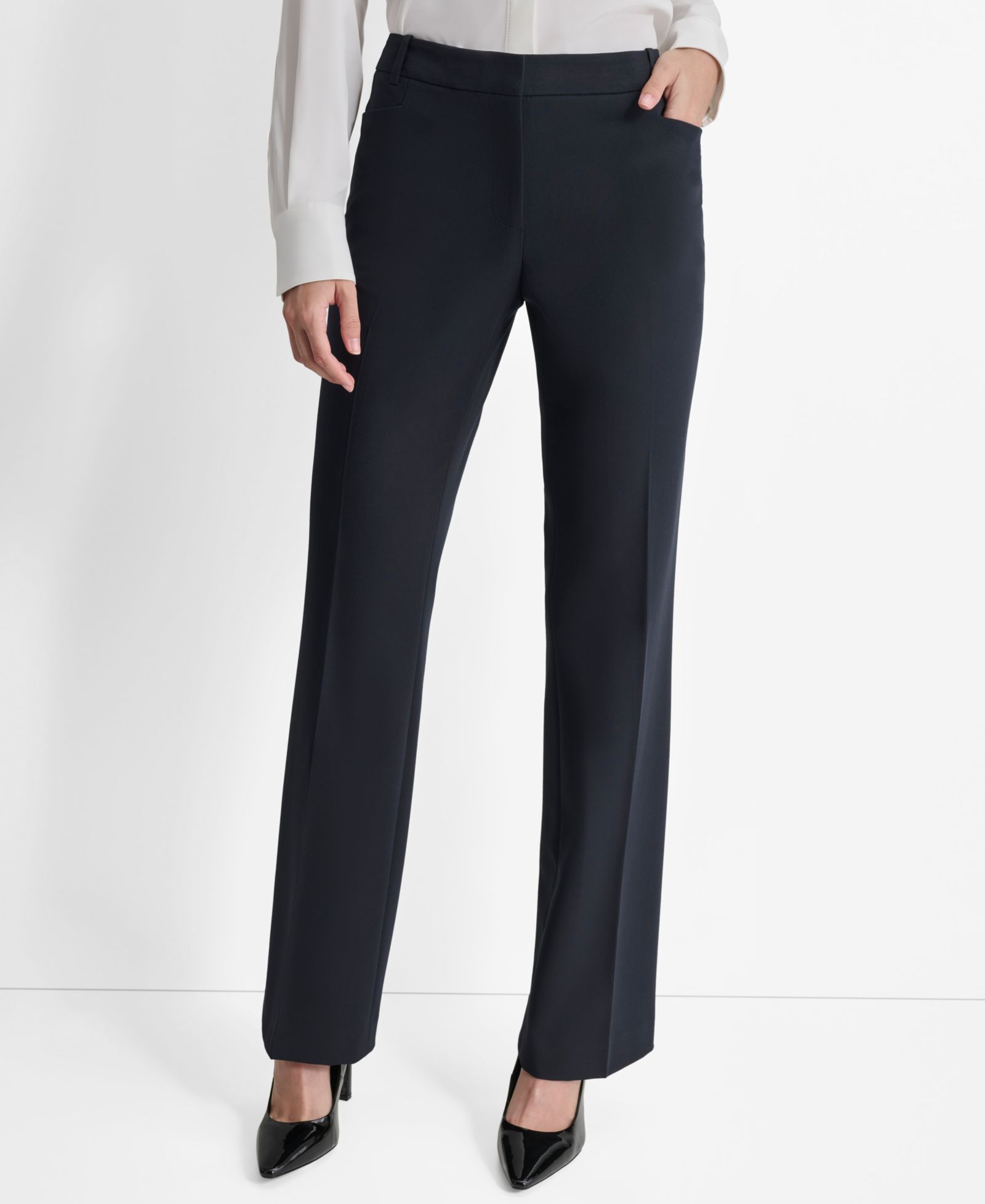 DKNY Women's Mid-Rise Flare-Leg Pants