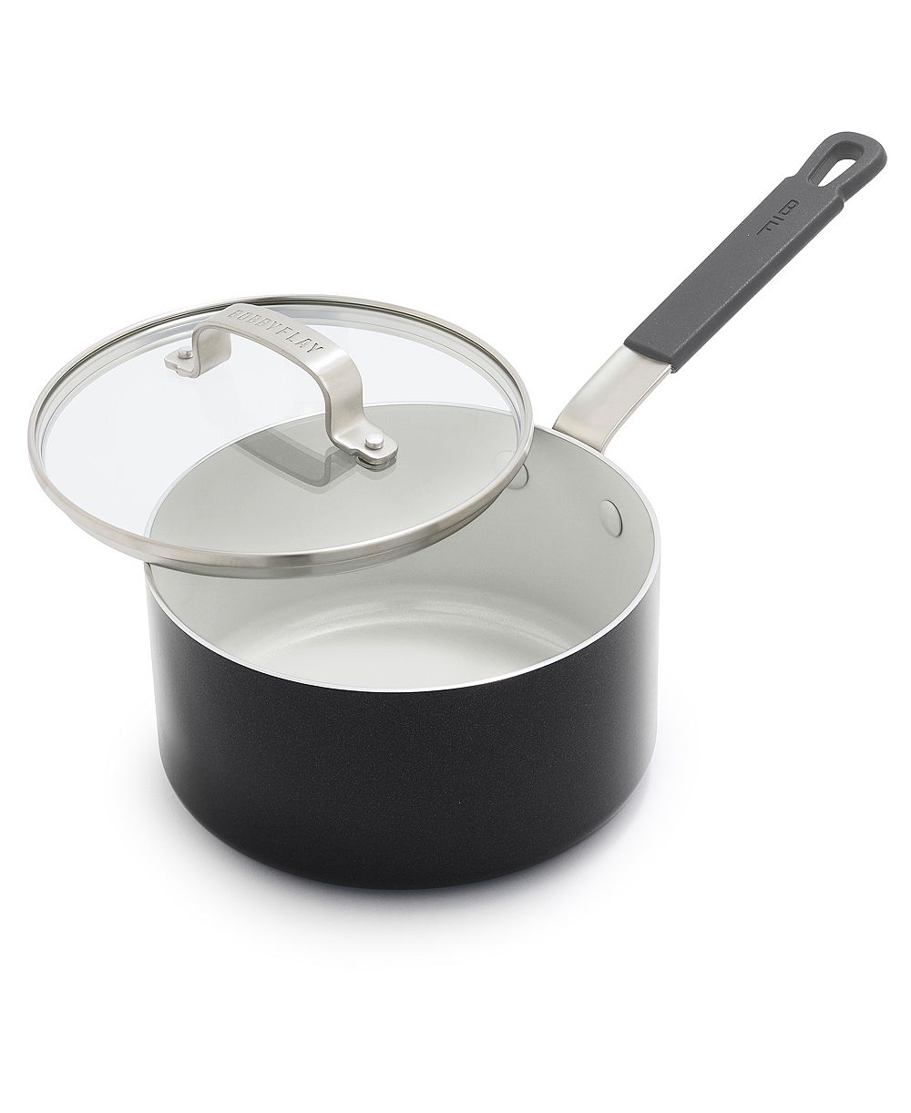 GreenPan X Bobby Flay Professional Grade Ceramic Nonstick Saucepan с крышкой, 2.53-Quart
