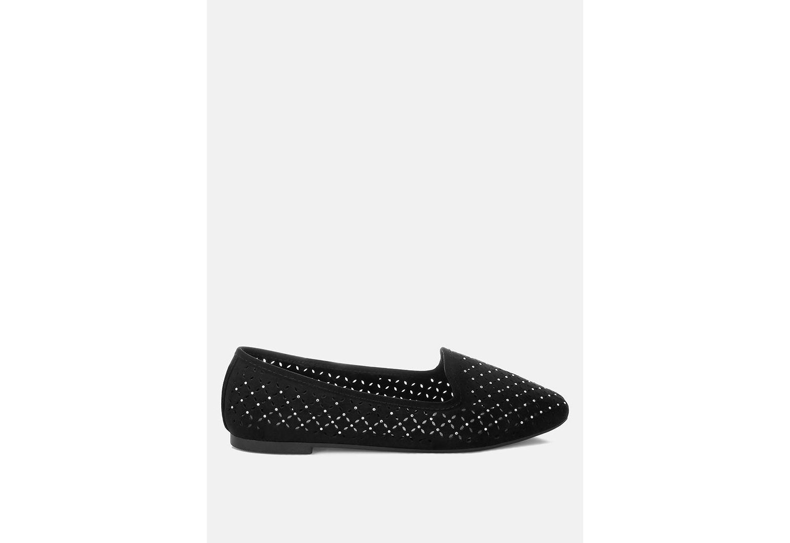 London Rag Womens Kyrie Cut Out Detail Ballerinas