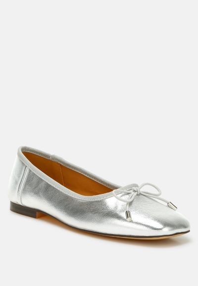 Rag & Co Женские балетки Primrose Metallic Pleather Bow