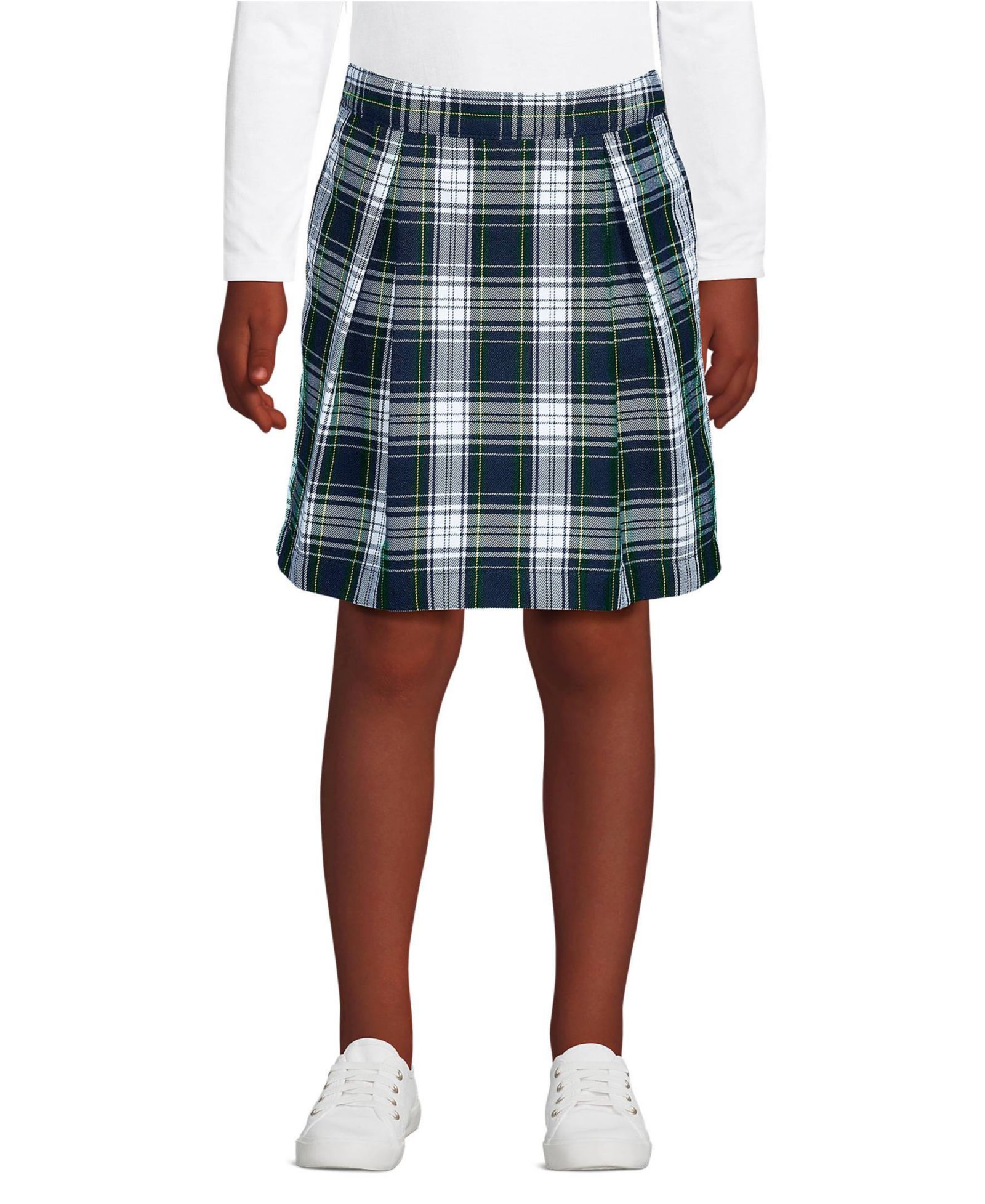 Детский шорты-юбка Lands' End Plaid до колена
