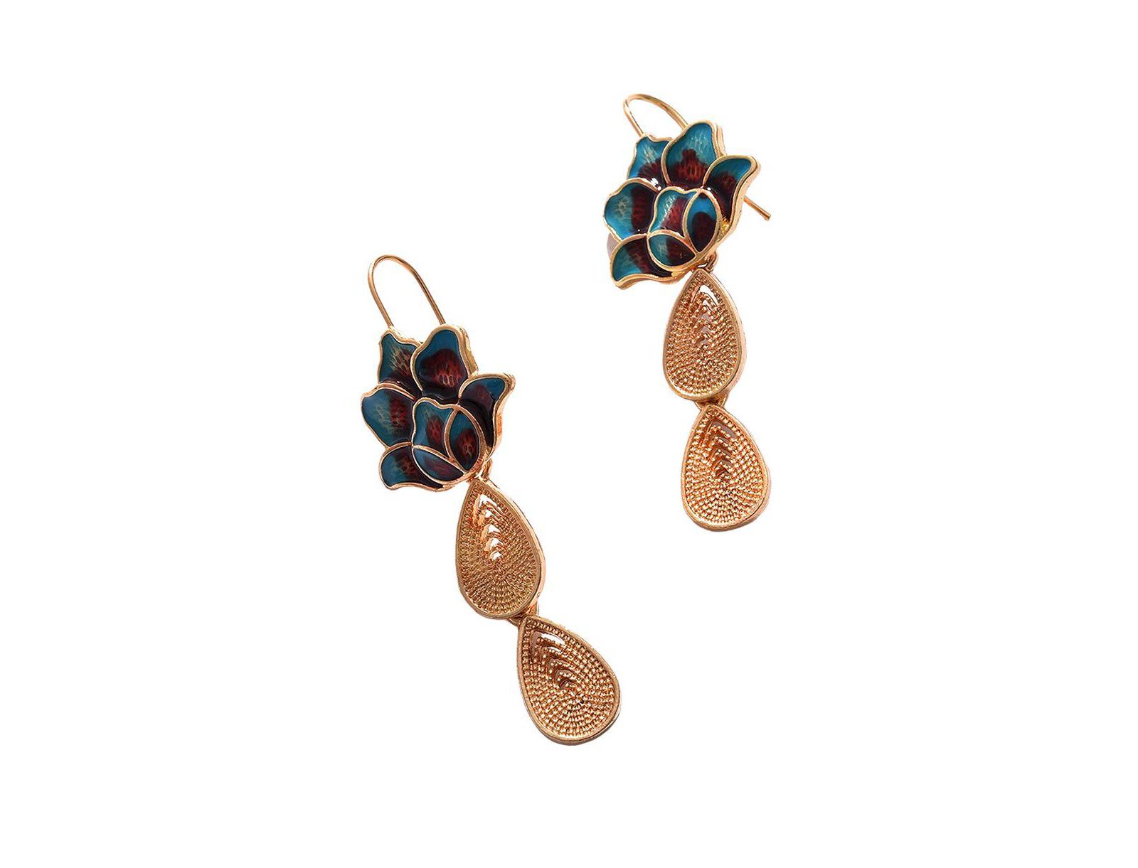 SOHI Women's Flower Drop Earrings