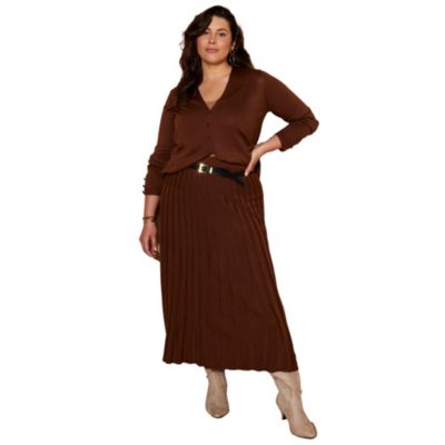 June & Vie Women's June and Vie Pleated Midi Skirt