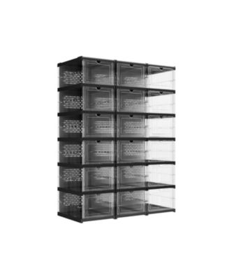 Набор из 18 складных коробок для обуви Slickblue с прозрачным фронтальным окном