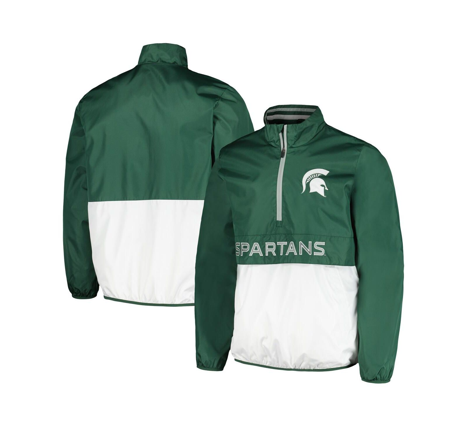 G-III Sports by Carl Banks Мужская полумолния Michigan State Spartans Green