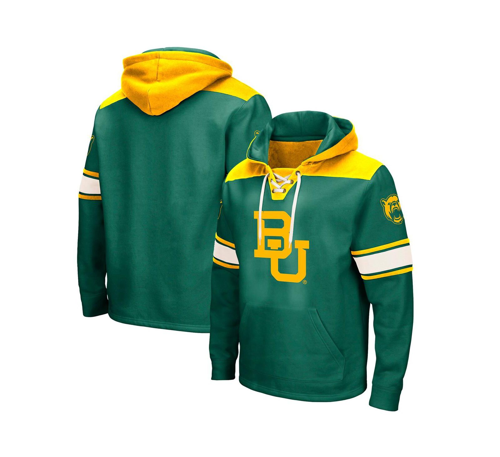 Мужская толстовка Colosseum Baylor Bears 2.0 Lace-Up Pullover Green