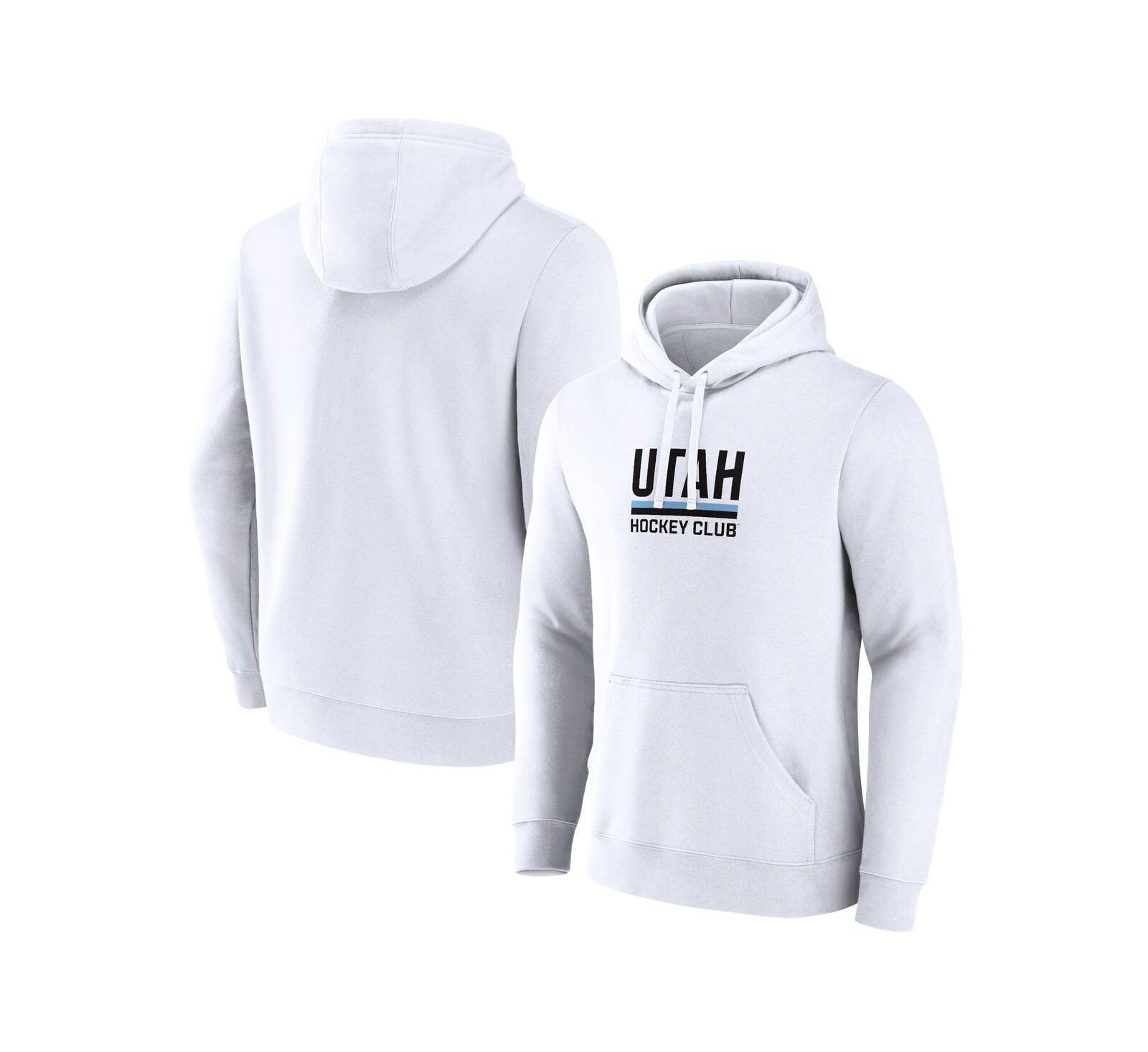 Мужская толстовка Fanatics White Utah Hockey Club Secondary Logo Pullover Hoodie