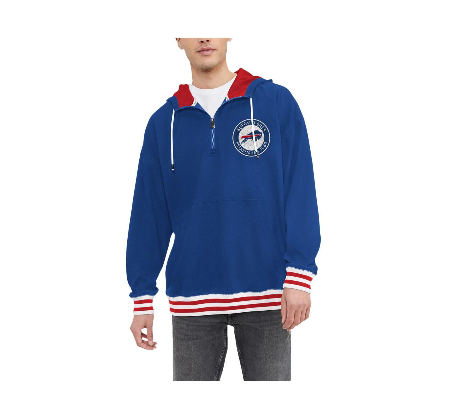 Tommy Hilfiger Men's Royal Buffalo Bills Aaron Quarter-Zip Hoodie