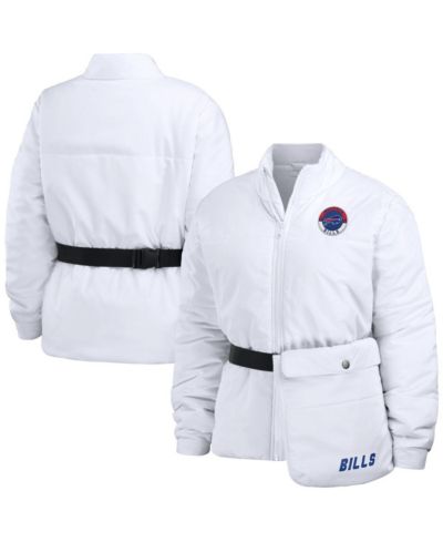 Женская куртка WEAR by Erin Andrews White Buffalo Bills Packaway Full-Zip Puffer