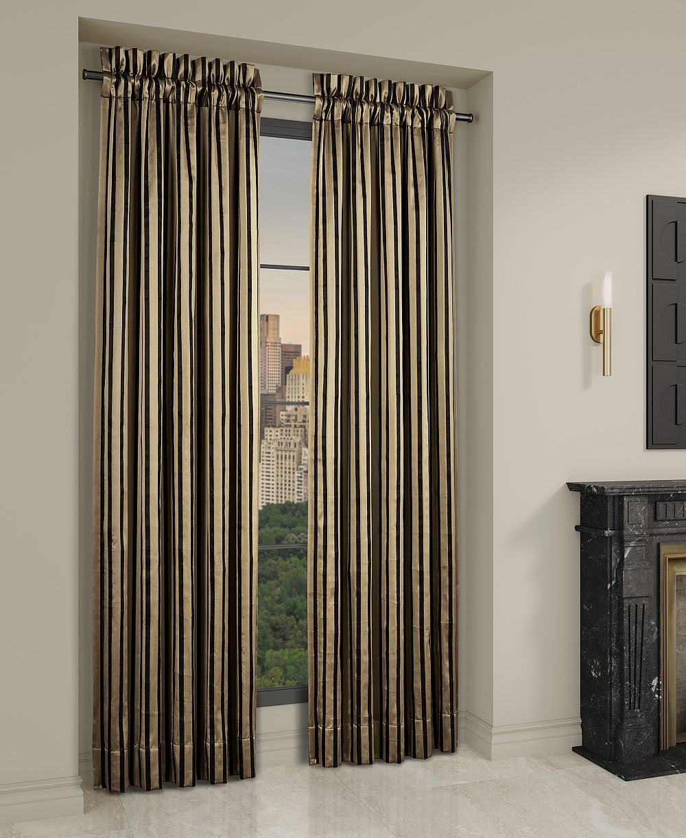 J Queen New York Calvari Window Panel Pair, 50" x 95"