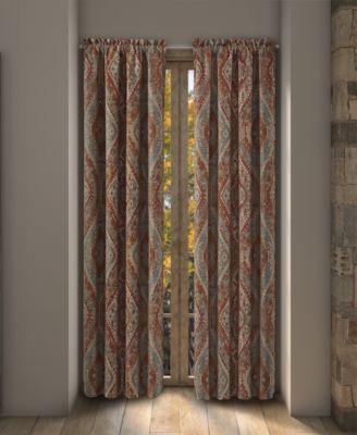J Queen New York Jackson Lodge пара оконных панелей, 50" x 95"
