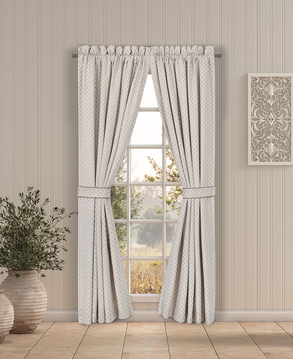 J Queen New York Santa Rosa Window Panel Pair, 50" x 95"