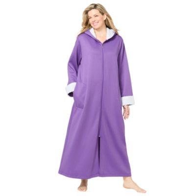 Длинный халат Dreams & Co. Plus Size Sherpa-Lined Hooded