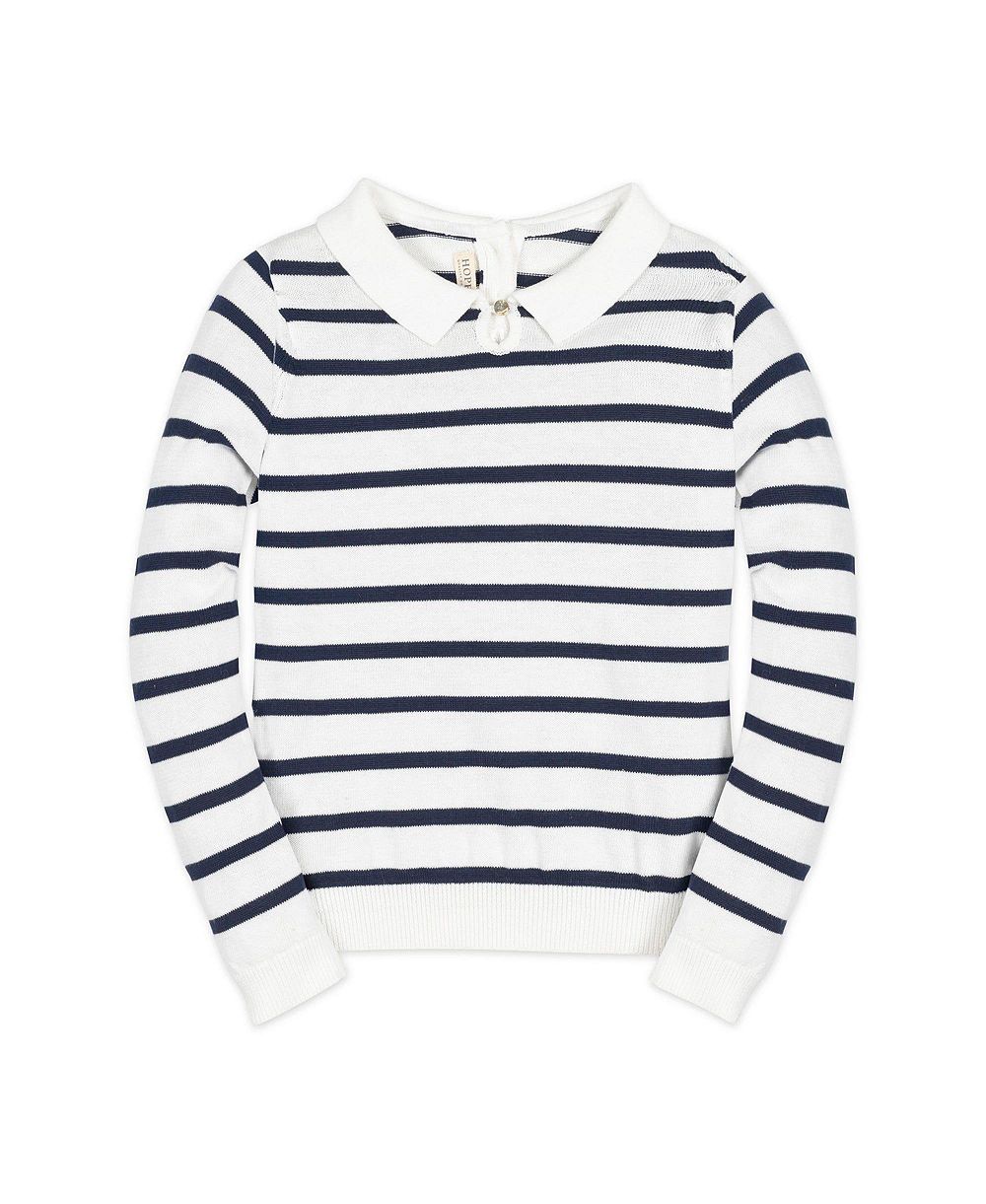 Детский джемпер Hope & Henry Organic French Collared Keyhole Long Sleeve