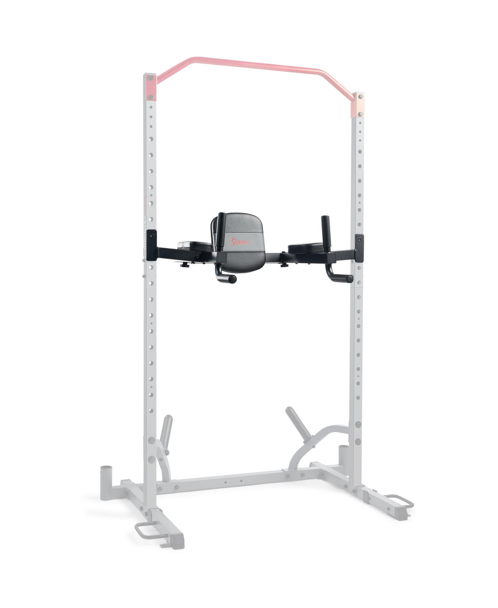 Adjustable Captains Chair Multi-Function Dip Station, Push-Up, Leg Raises & Core Workout Attachment with Adjustable Height