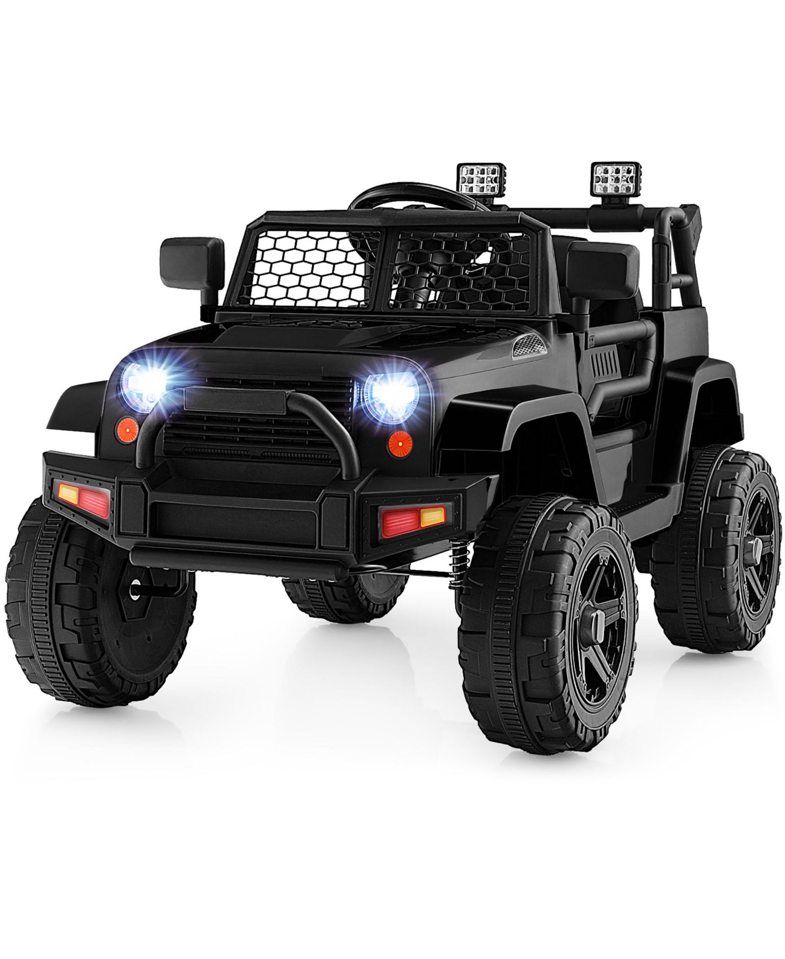 Электрический детский автомобиль Gymax 12V Kids Ride On Truck Car Remote w/ Music and Light Black