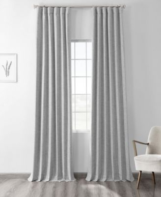 Half Price Drapes Thermal Cross Linen Weave Blackout Curtain