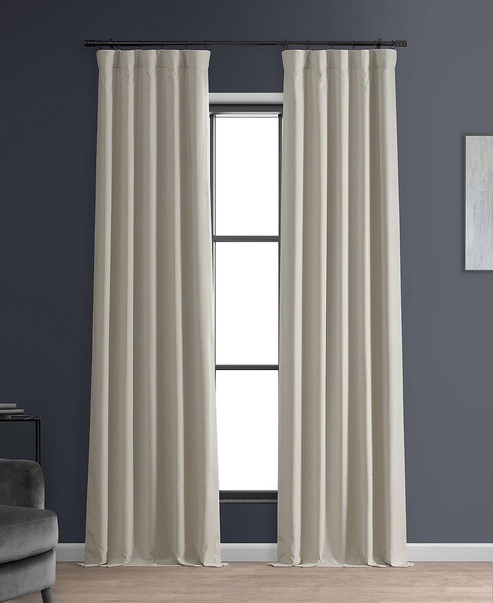 Шторы Half Price Drapes Faux Linen Hotel Blackout Curtain