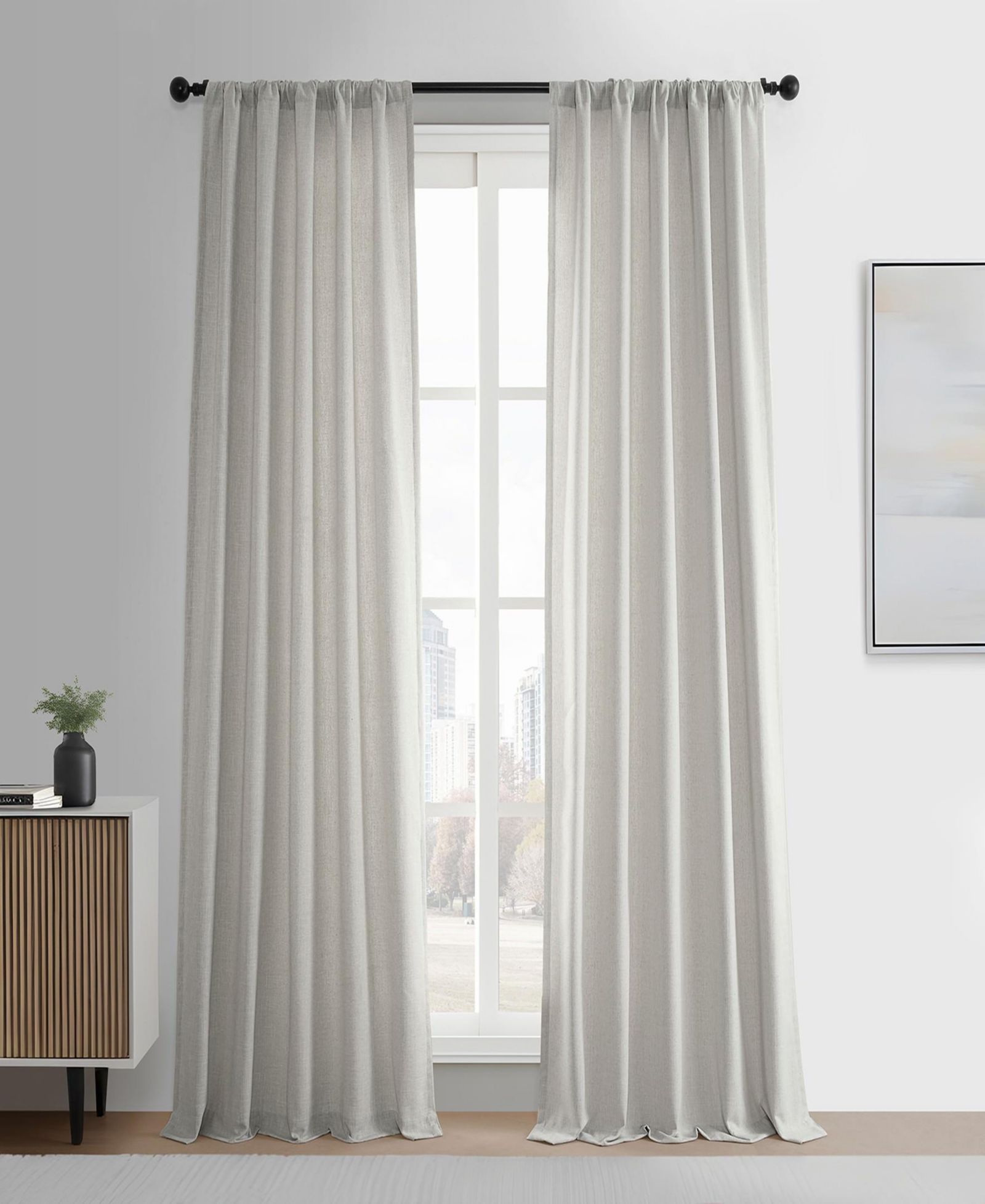 Half Price Drapes шторы из искусственного льна, 2 панели