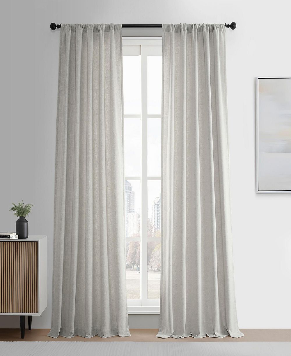 Half Price Drapes Simply Faux Linen Light Filtering Curtain Pair (2 Panels)