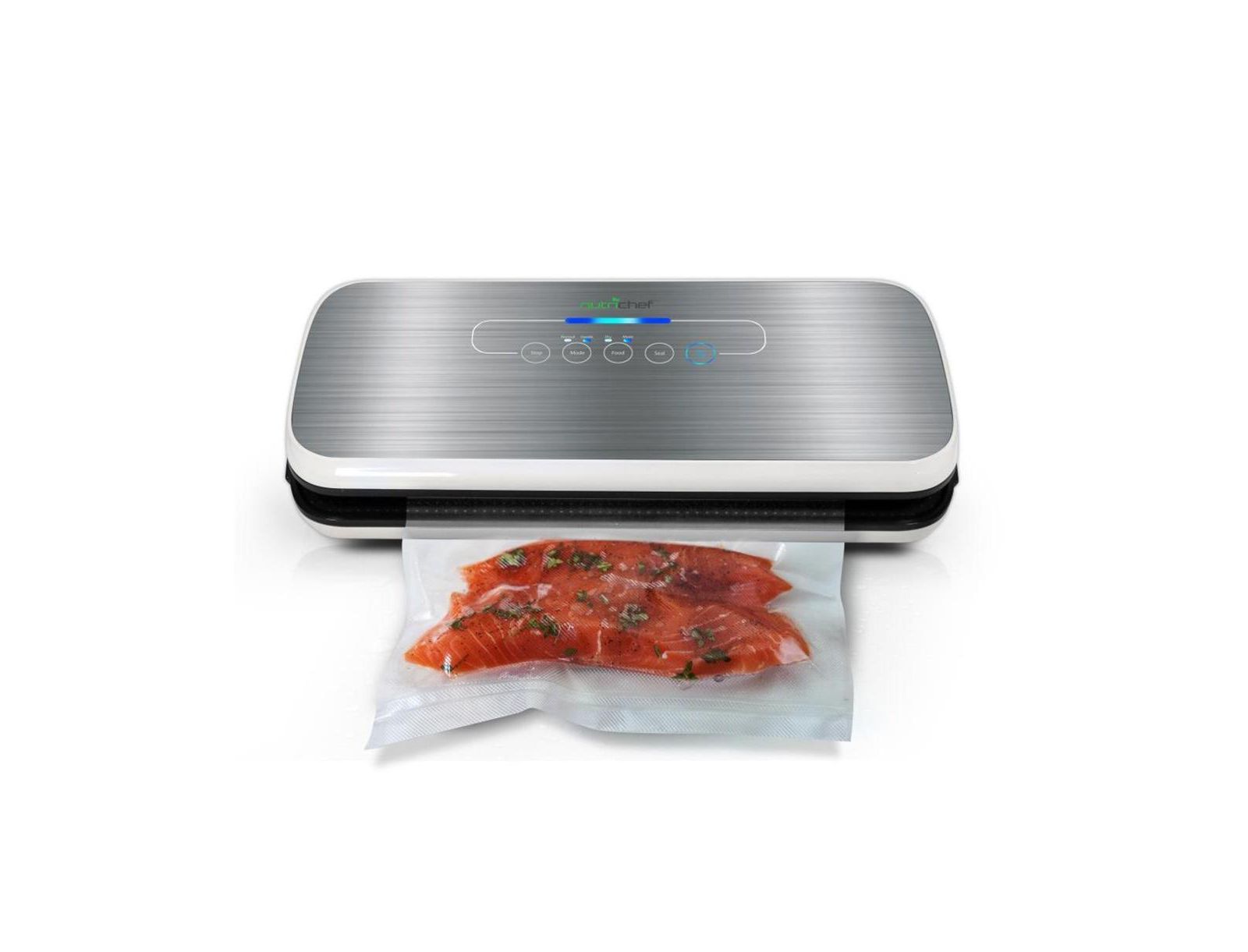 NutriChef Automatic Food Vacuum Sealer - Electric Air Sealing Preserver System (Silver)