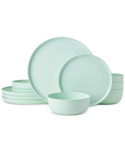 Mikasa Madison Mint Green 12 Pc. Dinnerware Set, Service for 4