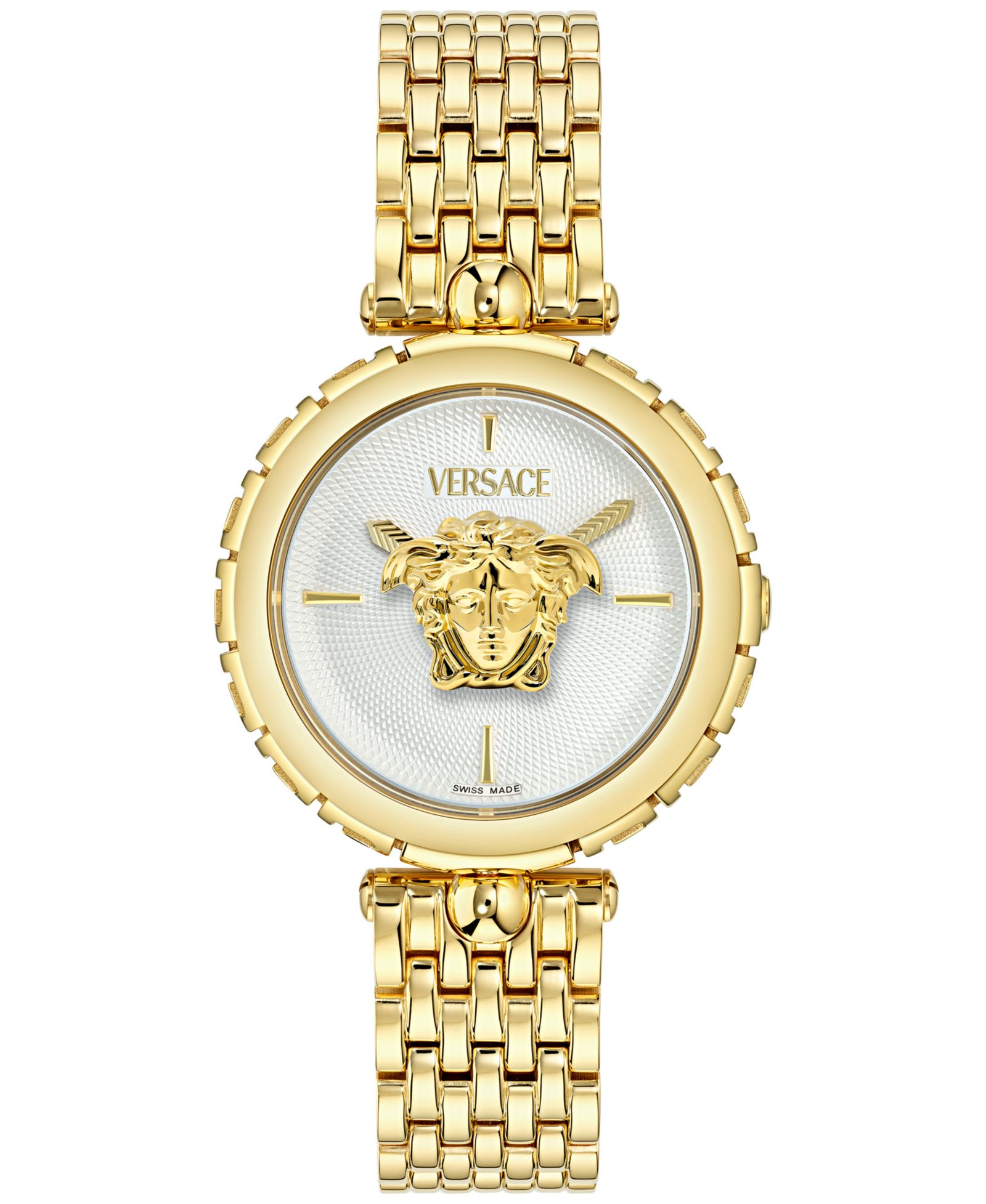 Versace Женские часы Swiss Medusa Heritage, золотое напыление, 38mm