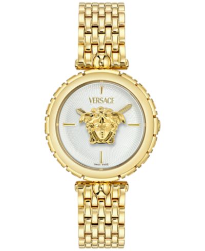 Versace Женские часы Swiss Medusa Heritage, золотое напыление, 38mm
