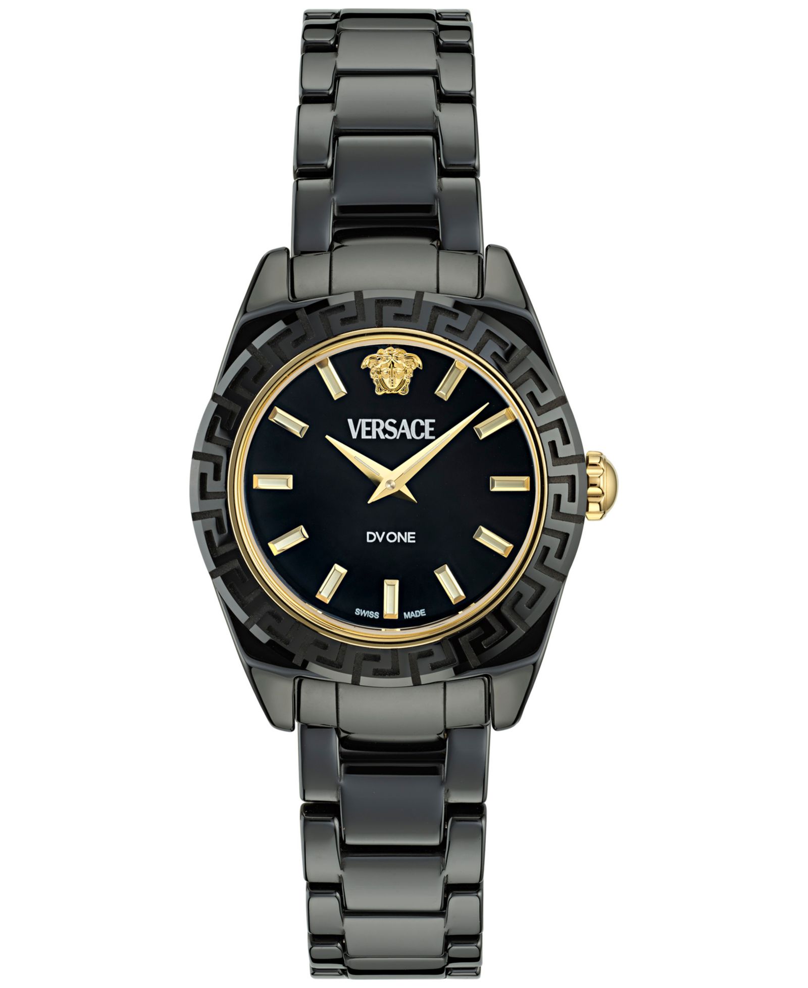 Versace Женский Swiss DV One Mini Black Ceramic Bracelet Watch 28mm