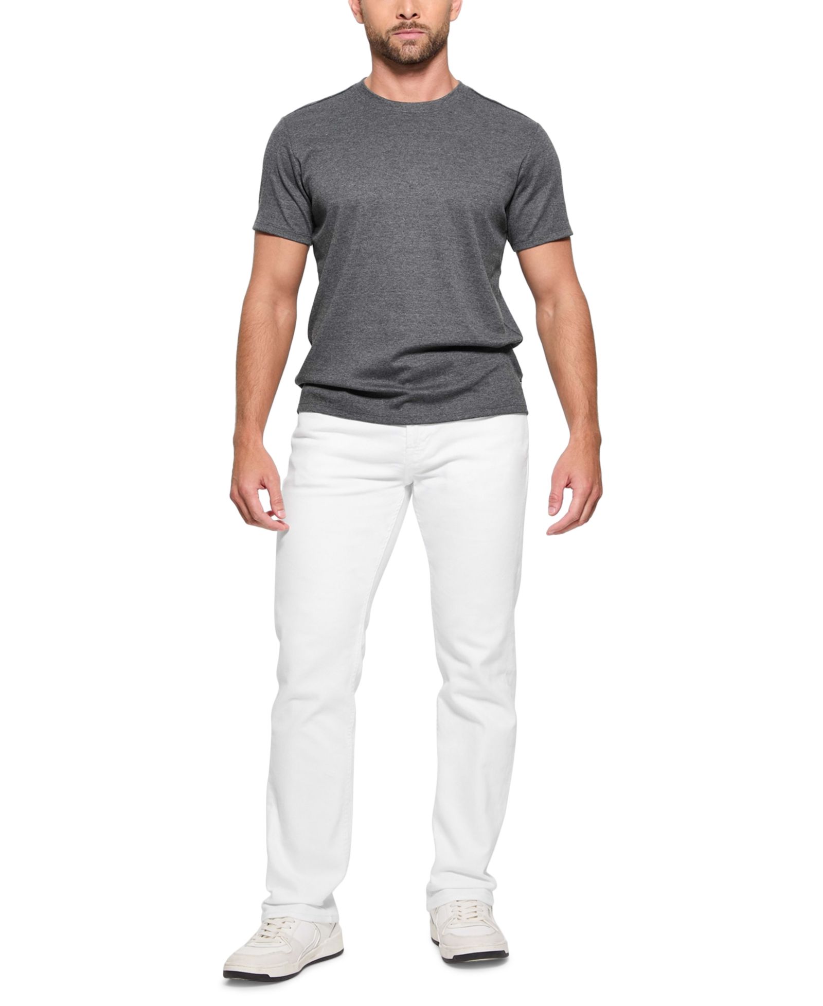 GUESS Men's Slim-Straight White Denim Jeans