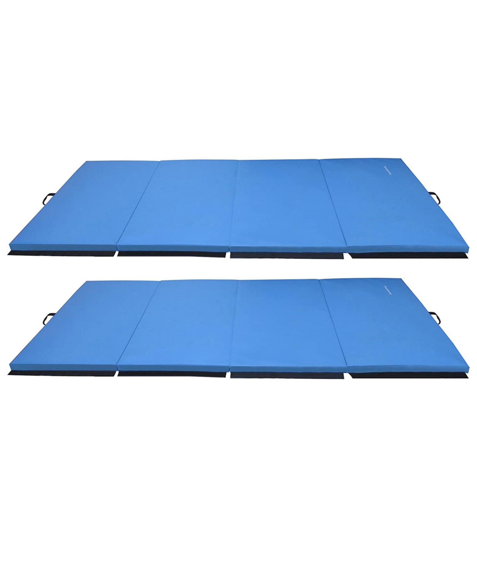 Складной гимнастический мат универсальный BalanceFrom Fitness 120x48in, синий (2 шт.)