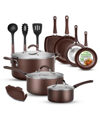 Набор кастрюль и сковородок NutriChef Kitchenware Non-Stick 14-Piece Set