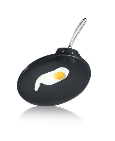 NutriChef 12   Hard-Anodized Nonstick Crepe Pan - Dishwasher Safe Nonstick Round Crepe Pan
