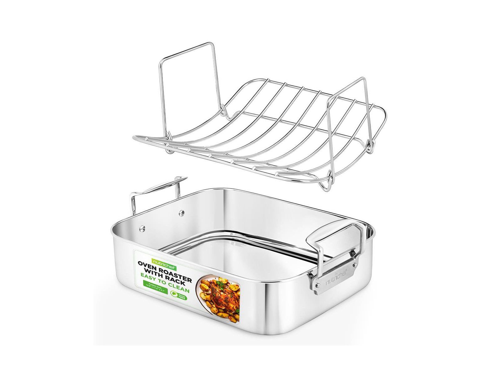 Противень NutriChef Roasting Pan with Polished Rack