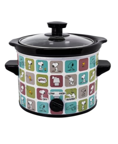 Uncanny Brands Peanuts Slow Cooker на 2 Quart — Снупи и Вудсток