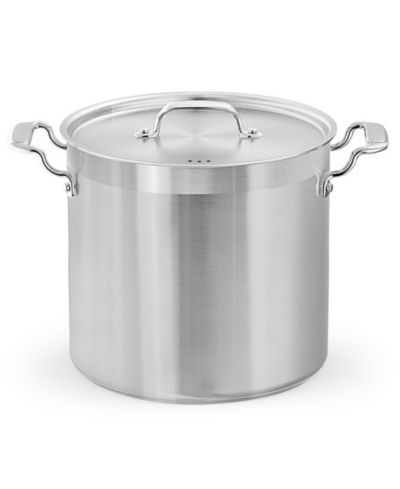Кастрюля NutriChef из нержавеющей стали, 24 Quart, для индукции, с крышкой