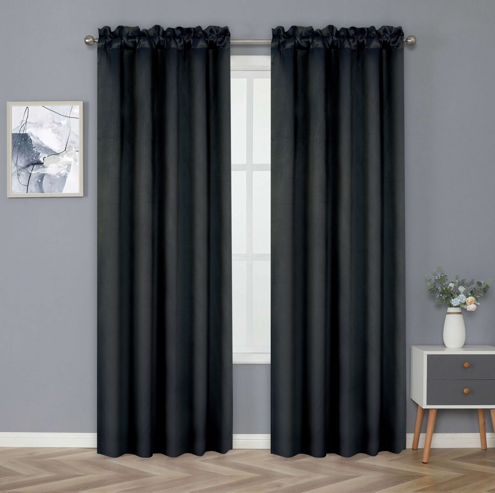 Kate Aurora Basic Drape Woven Jacquard Thermal Curtain Panel